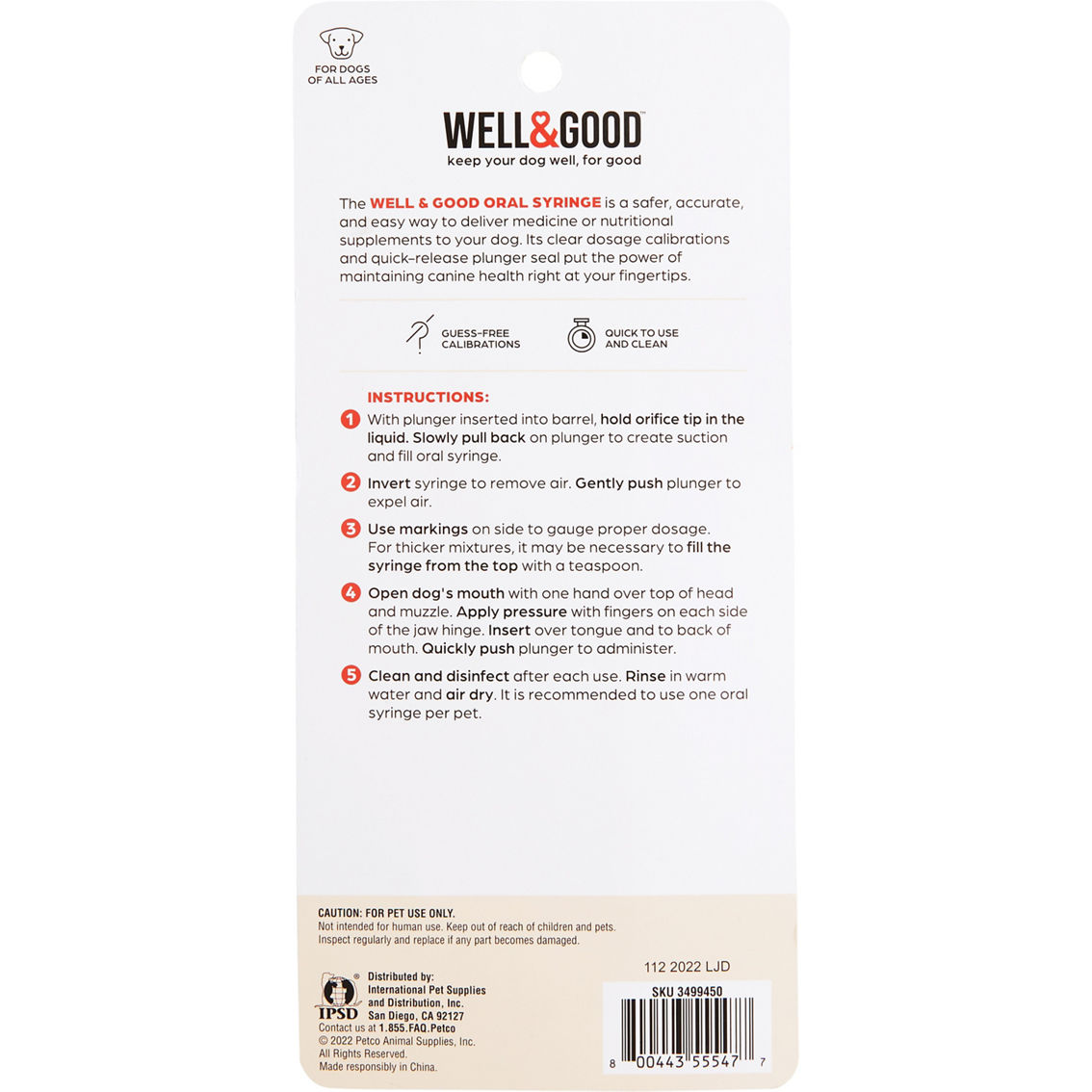Well & Good Dog Oral Syringe - Image 2 of 2