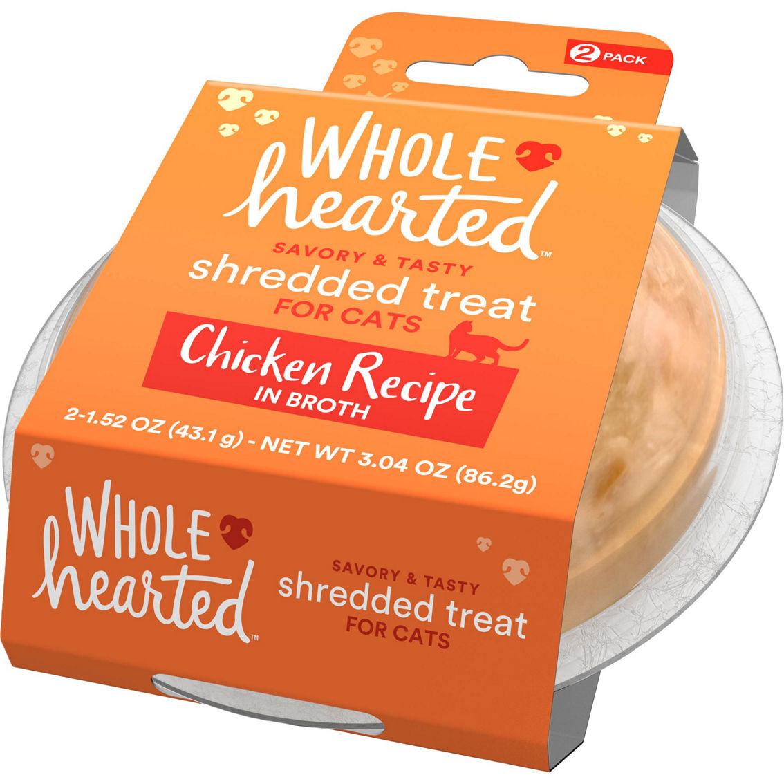 WholeHearted Grain Free Chicken Recipe Shredded Cat Treats 2 ct., 1.52 oz. - Image 5 of 8