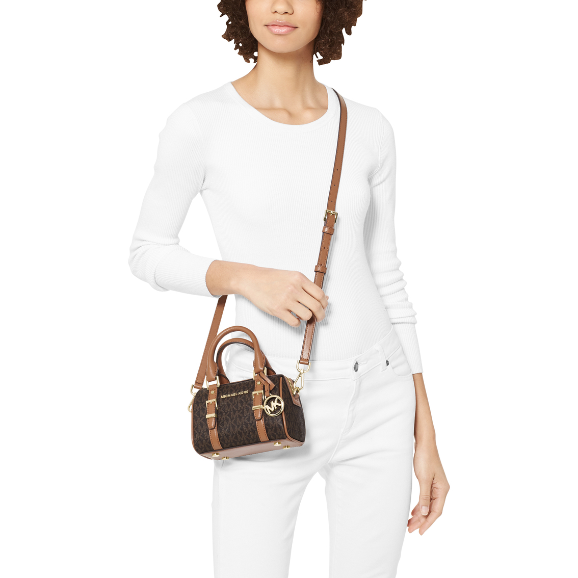 Michael Kors Bedford Legacy Extra Small Signature Duffle Crossbody, Crossbody Bags, Clothing & Accessories