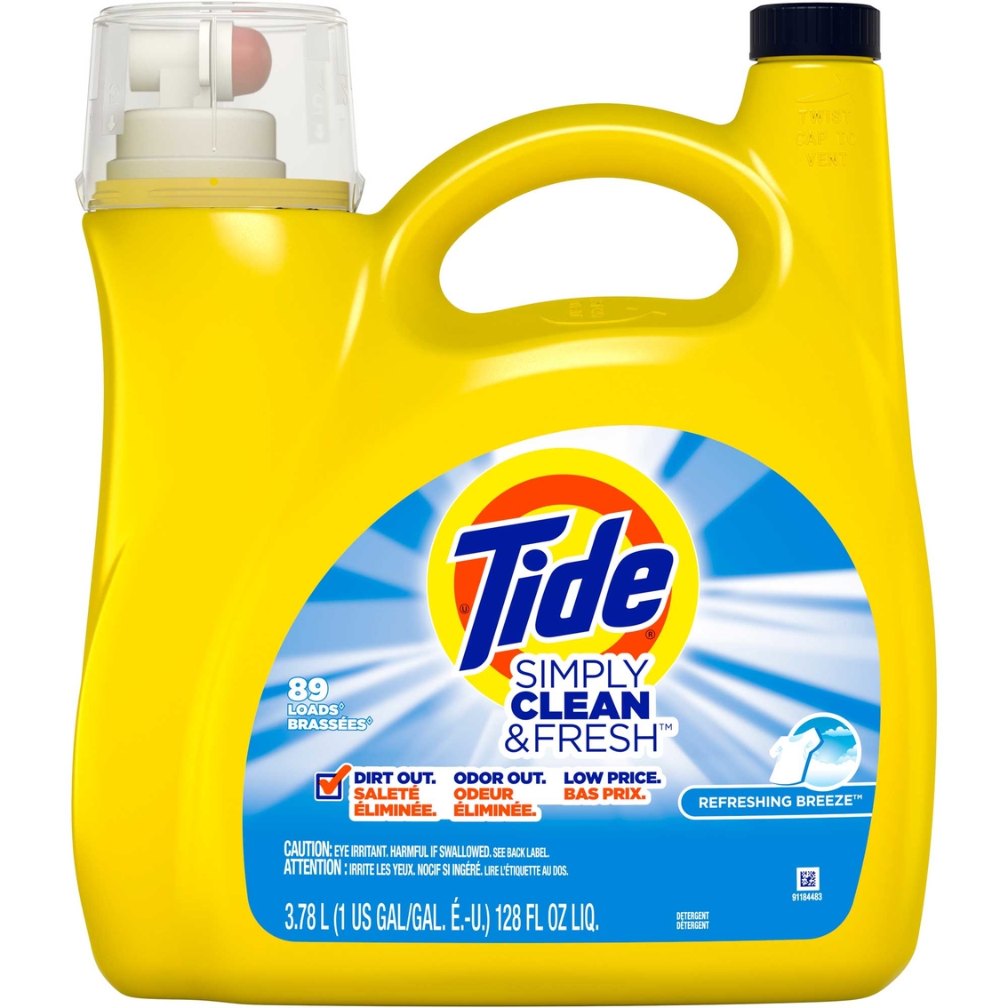 Tide Simply Clean and Fresh Liquid Laundry Detergent, Refreshing Breeze
