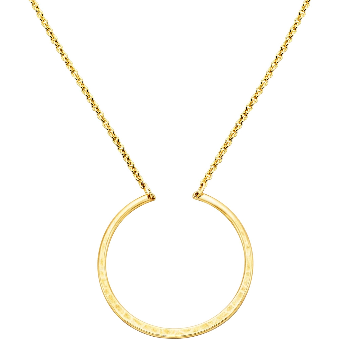 James Avery Hammered Circle Changeable Charm Holder Necklace - 24 in.