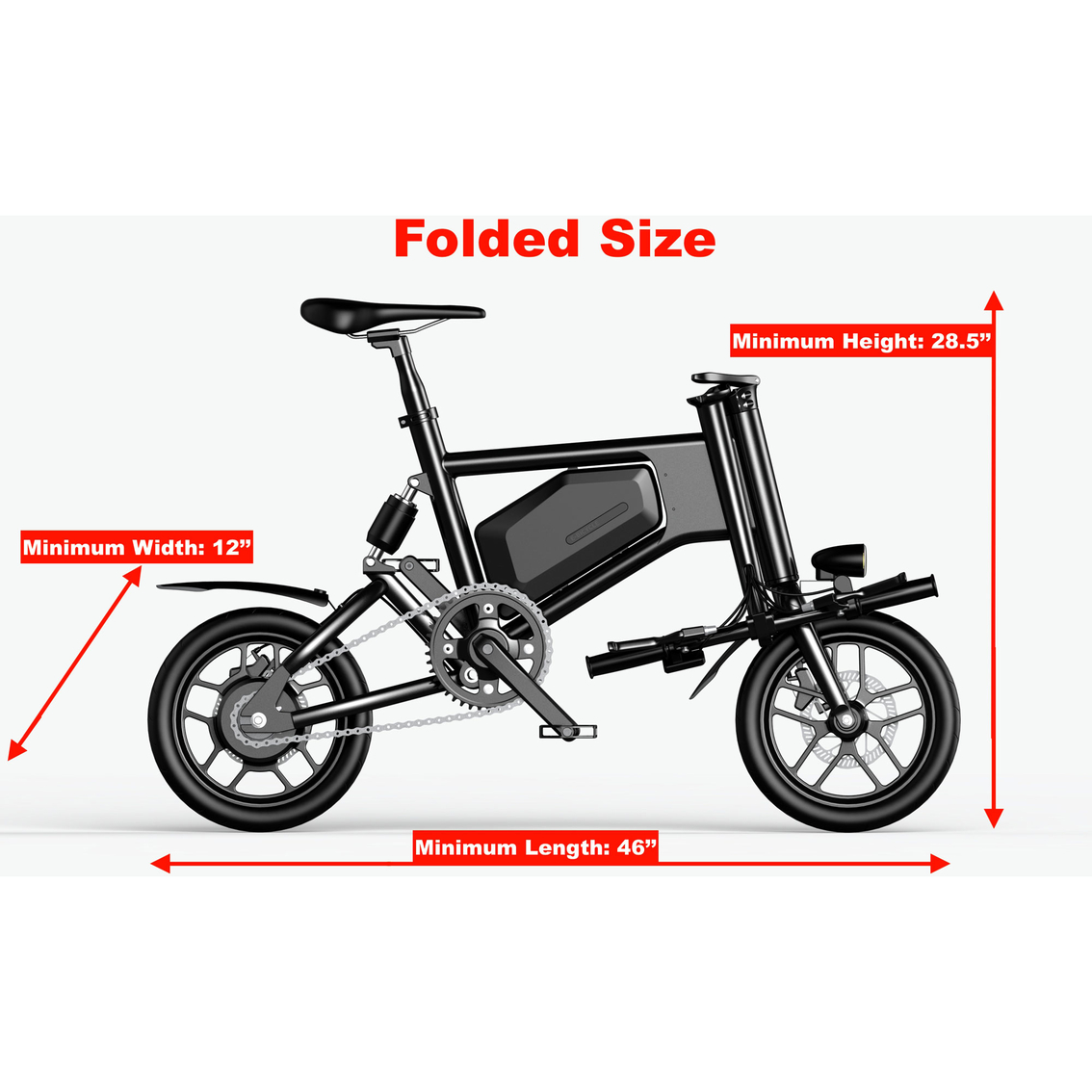 GlareWheel Urban Fashion High Speed Foldable EB-X5 Electric Bike - Image 5 of 6