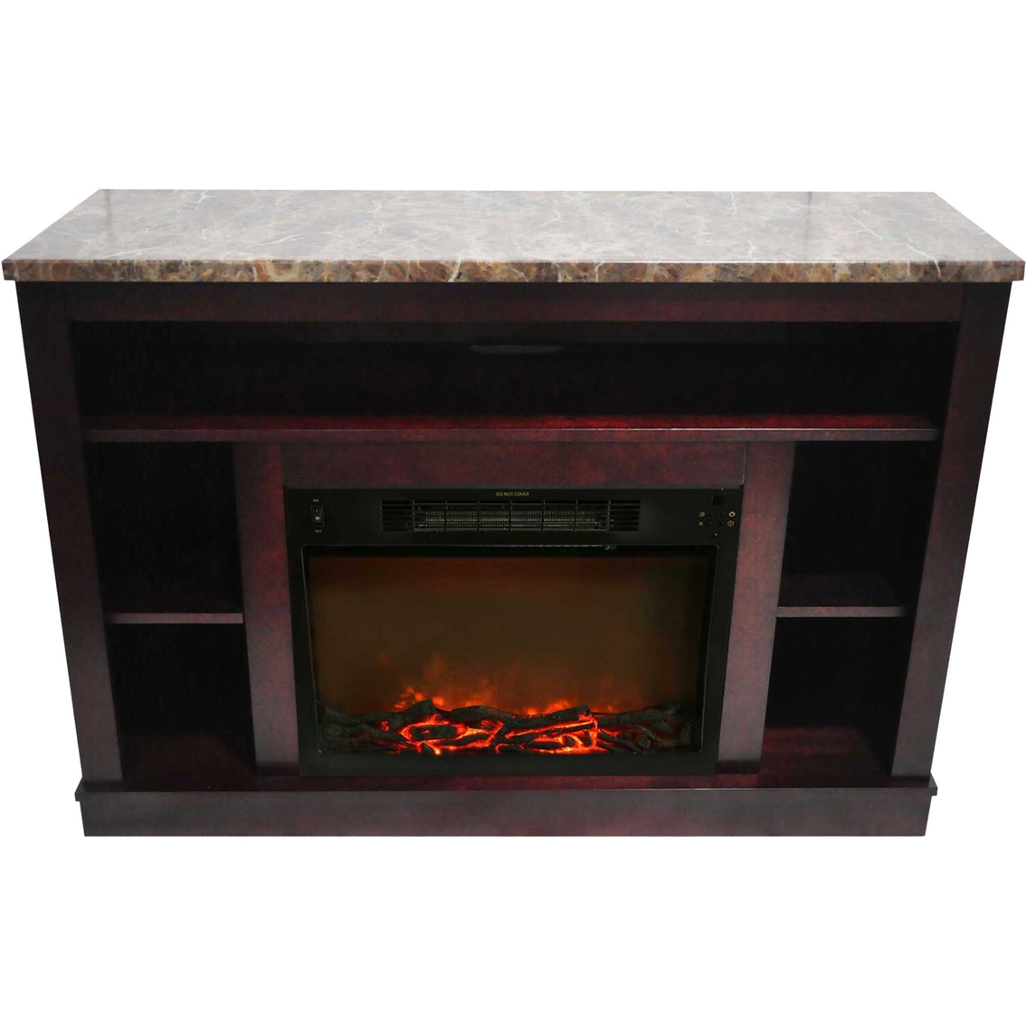 Cambridge Seville 47 in. Electric Fireplace Heater with Mahogany Mantel - Image 4 of 7