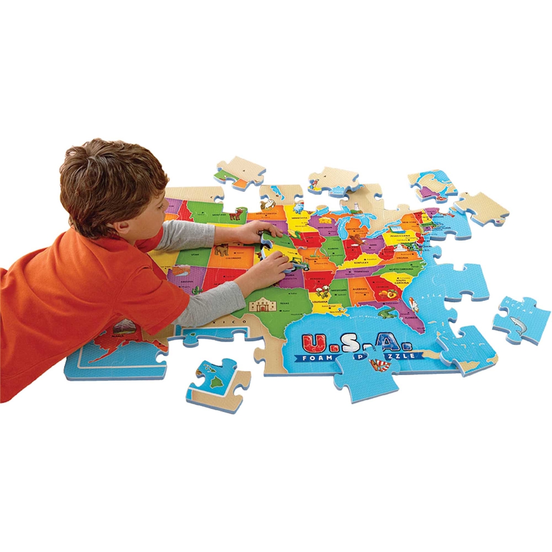 Learning Resources U.S.A. Foam Map Puzzle - Image 3 of 3