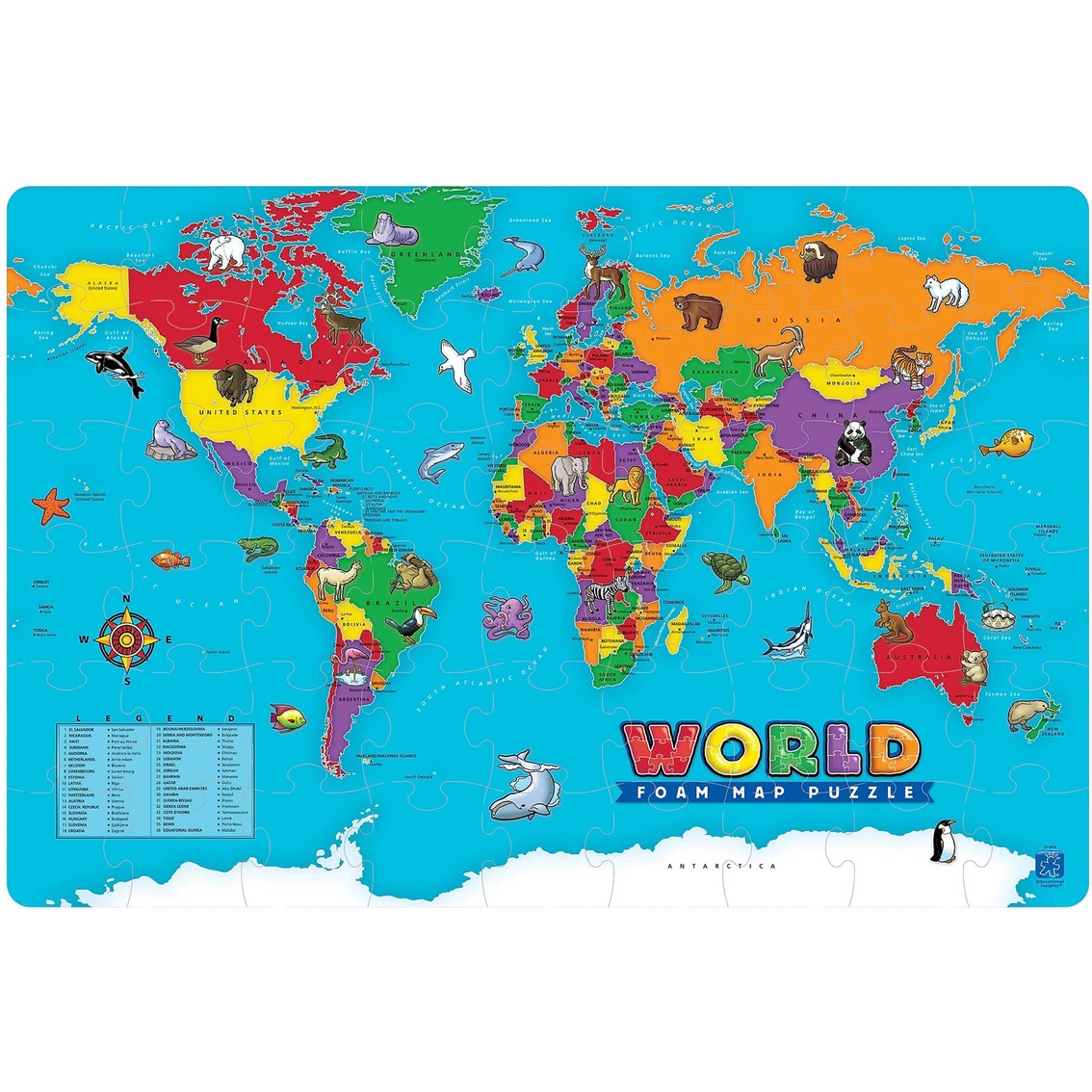 Educational Insights World Foam Map Puzzle - Image 2 of 3