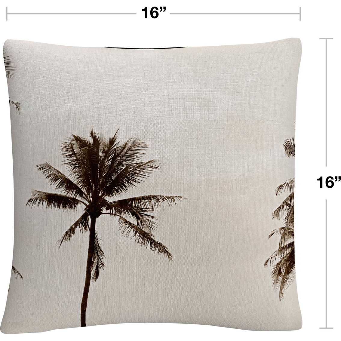 Trademark Fine Art Preston Black and White Palms Decorative Throw Pillow - Image 2 of 4
