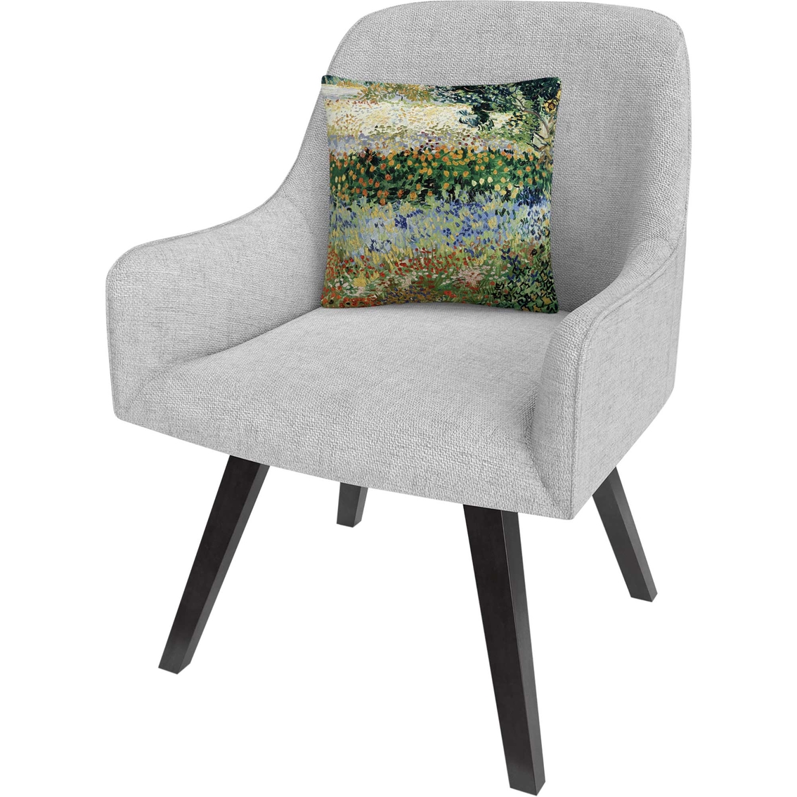 Trademark Fine Art Vincent Van Gogh Garden in Bloom Decorative Throw Pillow - Image 3 of 4