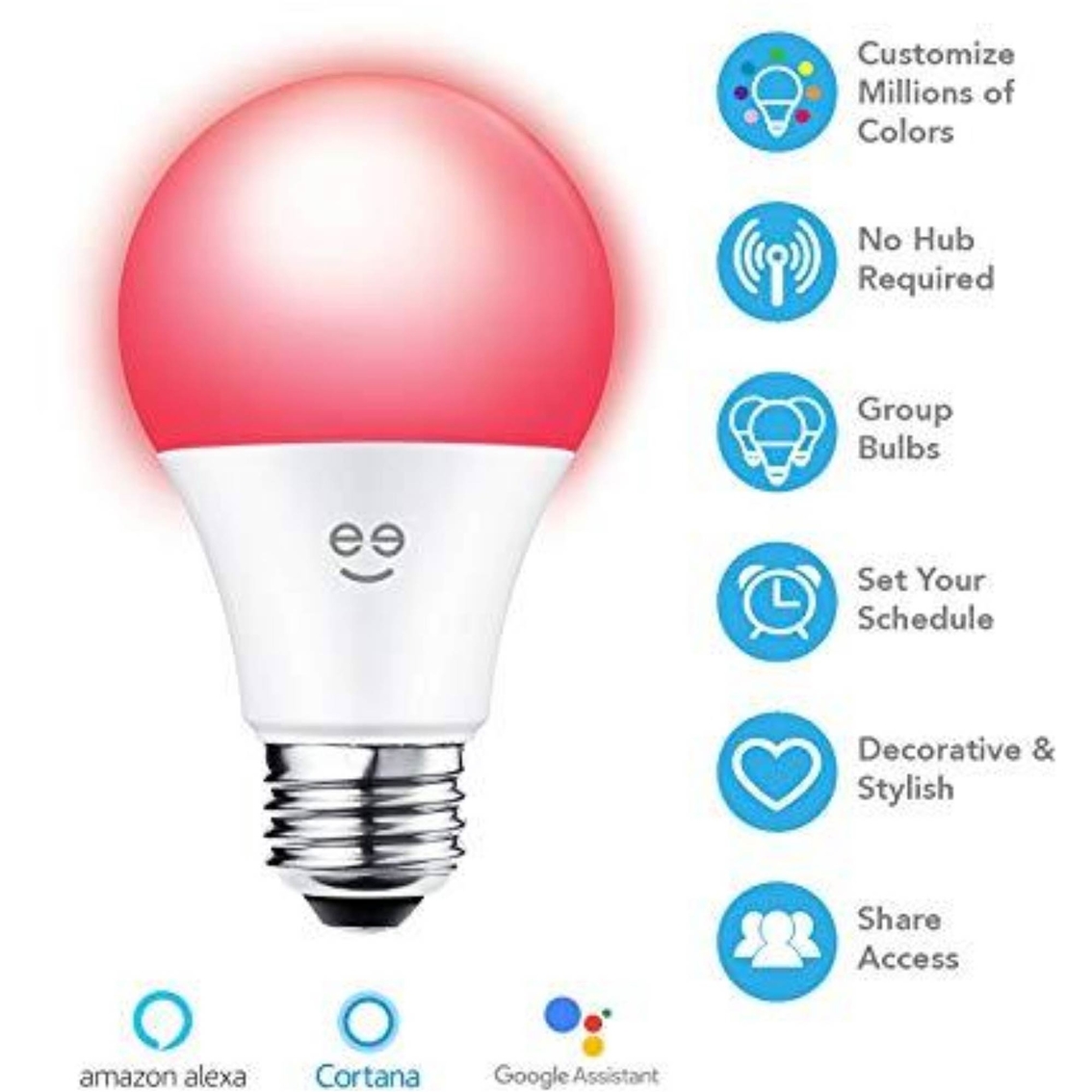 Geeni Prisma 800 60W Equivalent Color + White Smart LED Bulb - Image 3 of 7