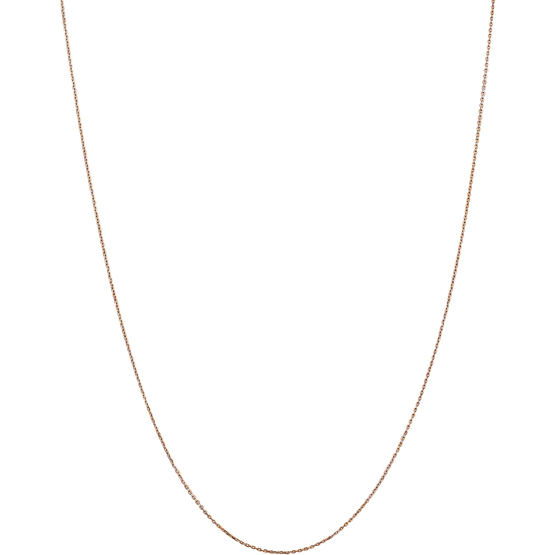 14k Rose Gold .8mm Diamond Cut Cable Chain Necklace | Gold Chains ...