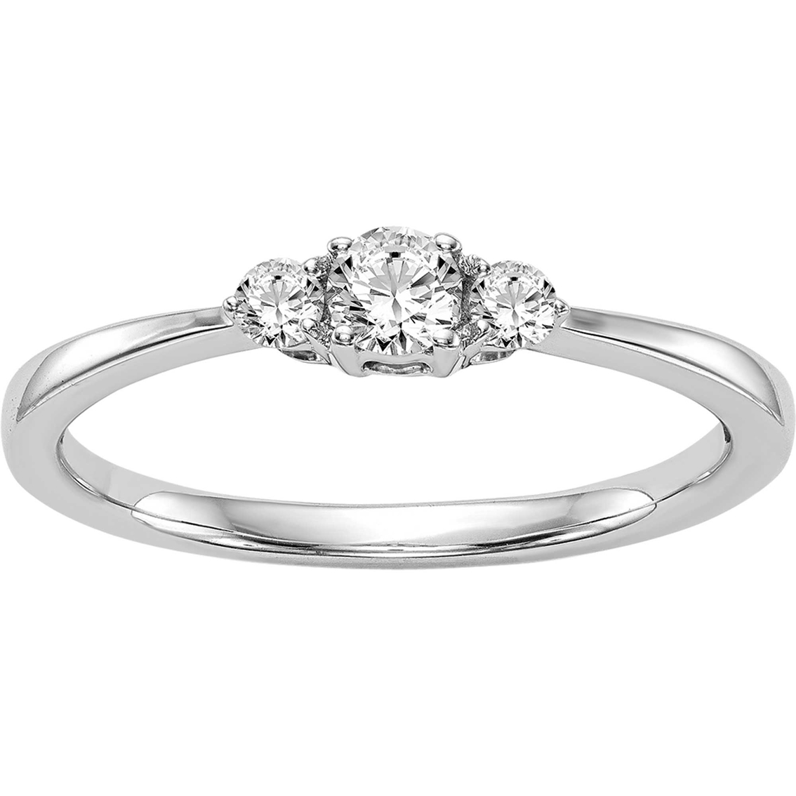 14K White Gold 1/4 CTW Diamond Promise Ring