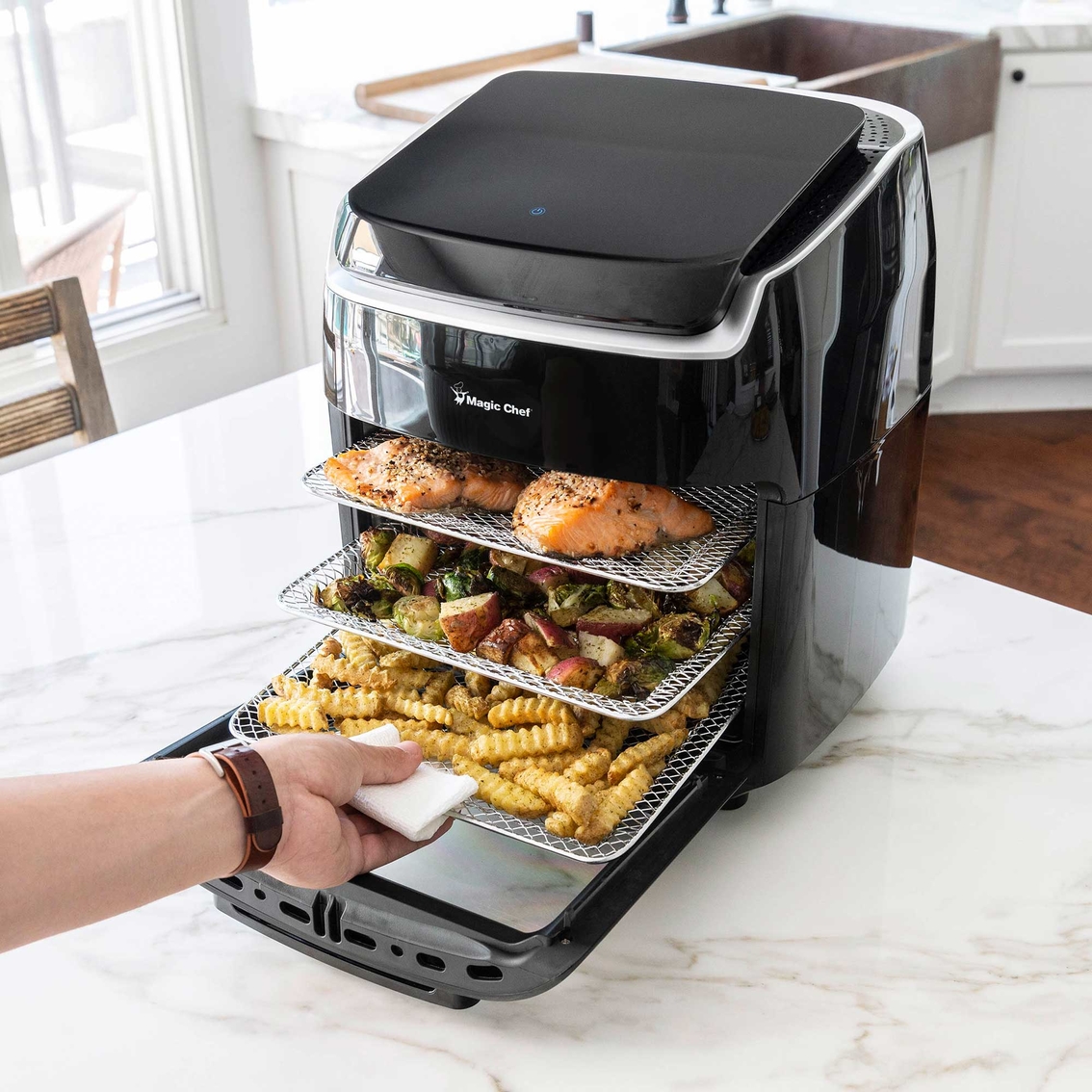 Living Store 12 QT All in One Air Fryer Convection Oven Rotisserie  Dehydrator