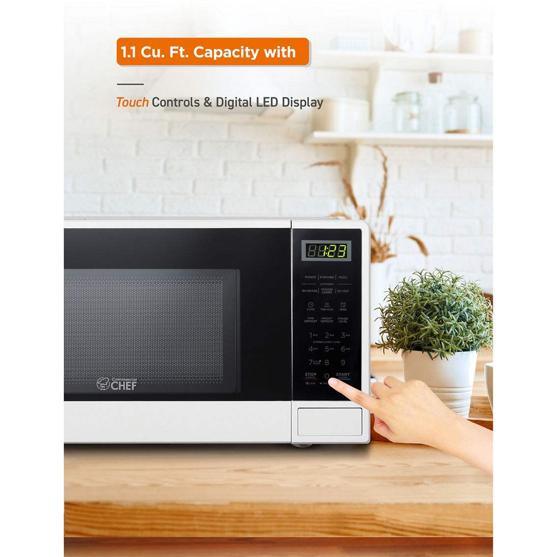 Commercial Chef 1.1 cu. ft. Counter Top Microwave - Image 3 of 7