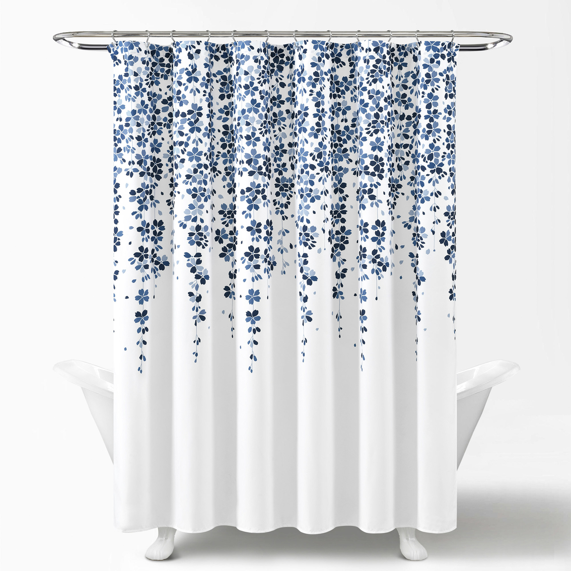 Lush Decor Weeping Flower Shower Curtain 72 x 72 - Image 4 of 6