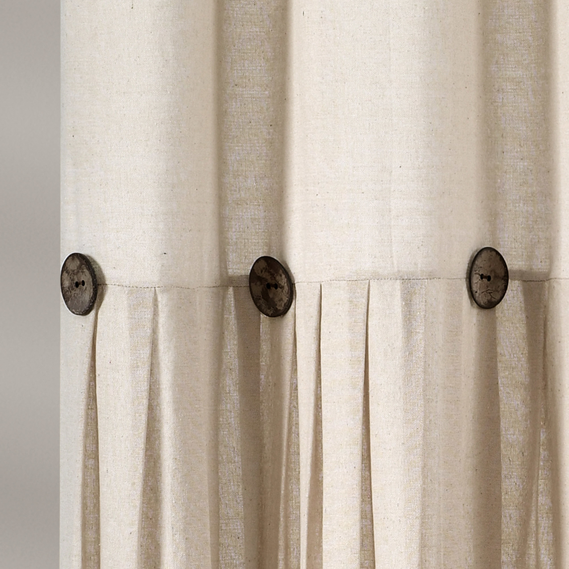 Lush Decor Linen Button Single Shower Curtain 72 x 72 in. - Image 3 of 7