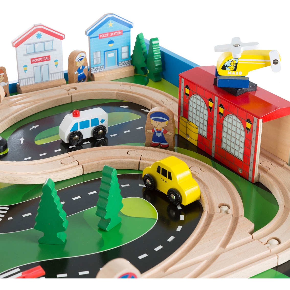 Hey! Play! Wooden Train Set Table - Image 8 of 8