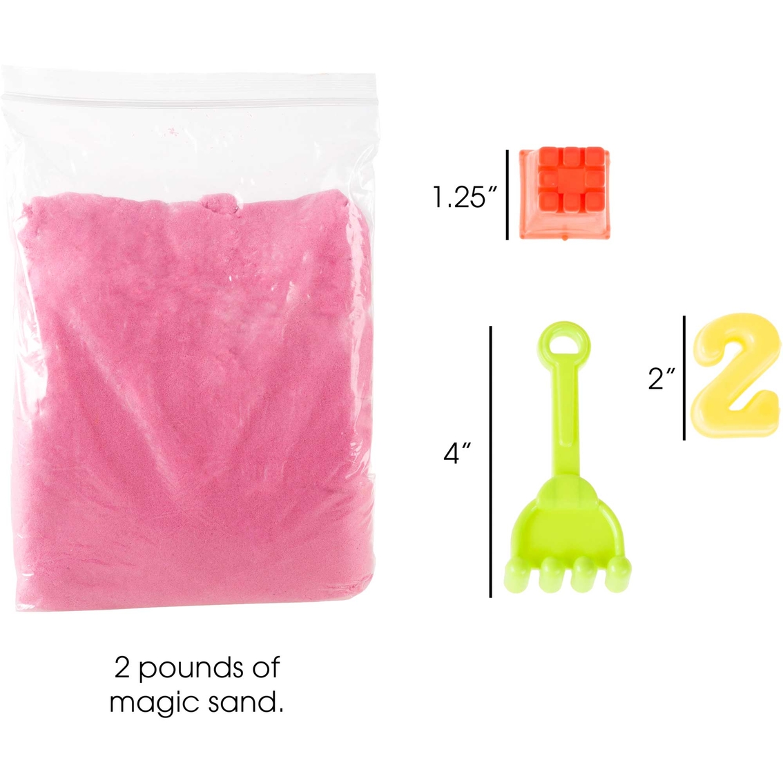 Hey! Play! 2 lb. Pink Moldable Kinetic Sand Play Activity Set - Image 2 of 7