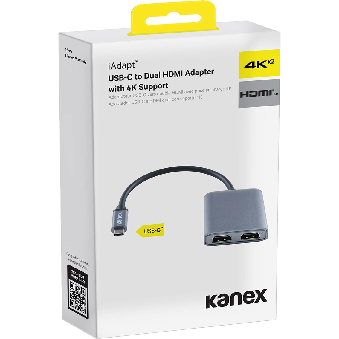 Iadapt Usb-c To Dual Hdmi Adapter With 4k Support, Computer Gadgets &  Accessories, Electronics