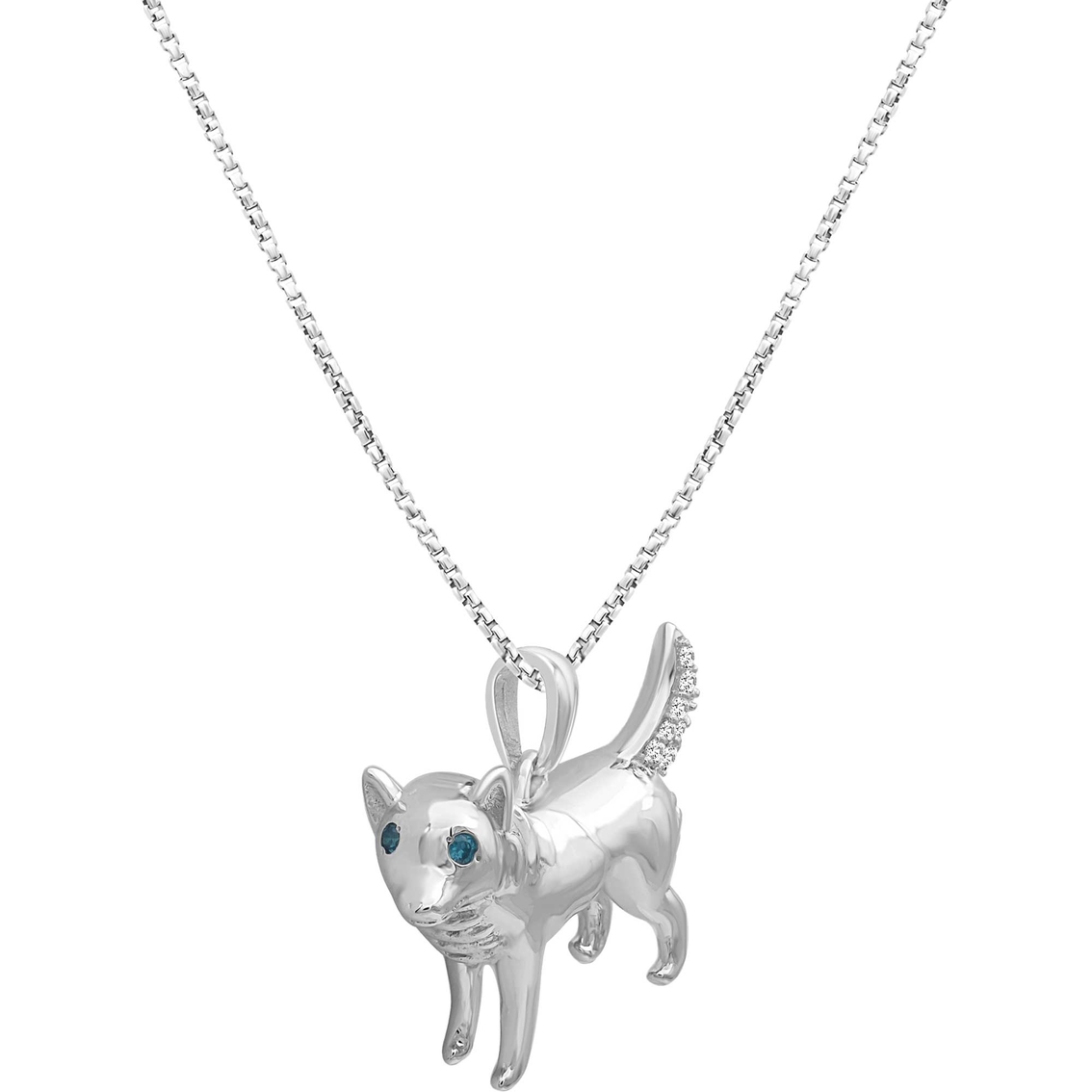 Animal's Rock Sterling Silver Accent Diamond Siberian Husky Dog Pendant - Image 2 of 4