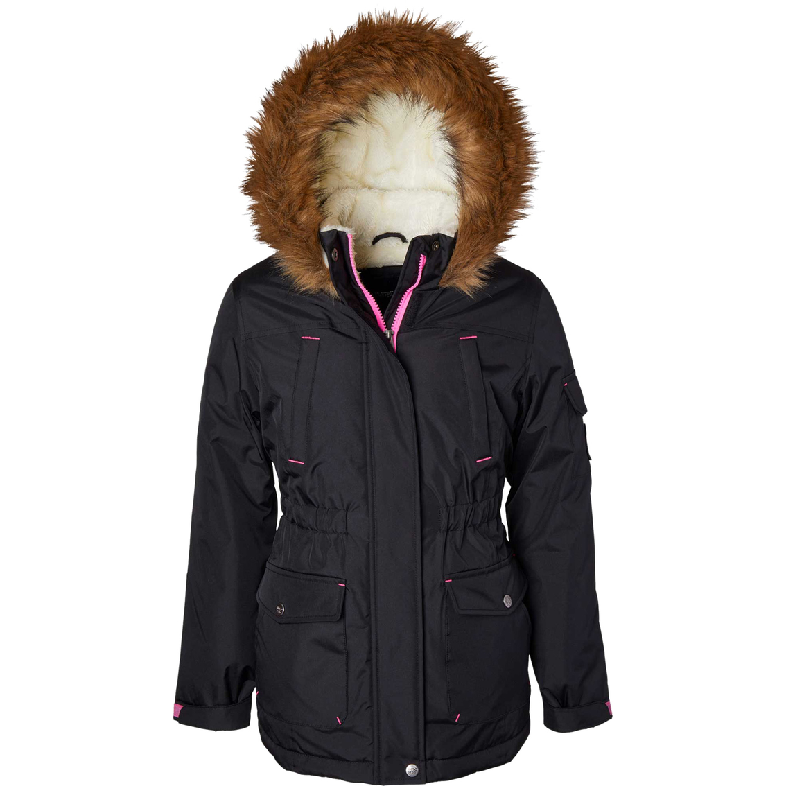 Limited Too Girls Anorak Puffer Jacket With Faux Fur Lining | Girls 7 ...