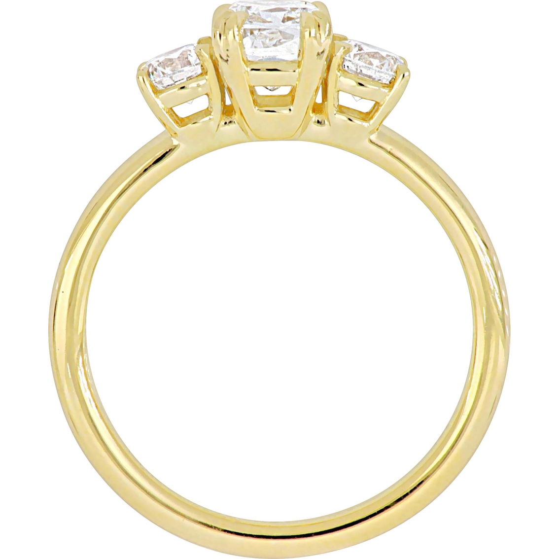 14K Yellow Gold 1 1/2 CTW Diamond Cushion Cut Engagement Ring - Image 3 of 4