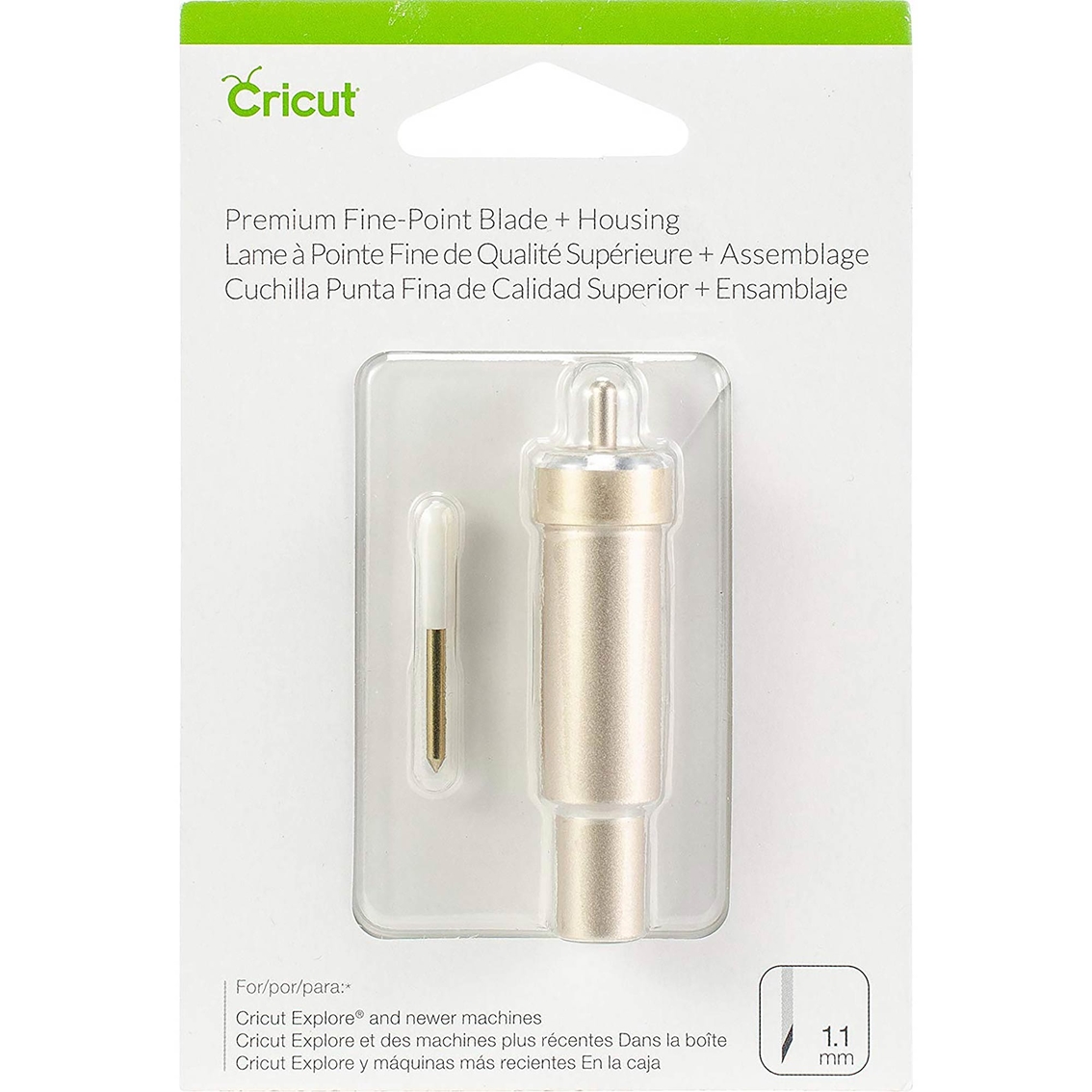  Cricut Premium Fine-Point Blade + Housing, Cutting Blade for  Light to Mid-Weight Materials Like Cardstock, Vinyl, Iron-On & More, Works  with Cricut Maker & Explore Machines, Gold