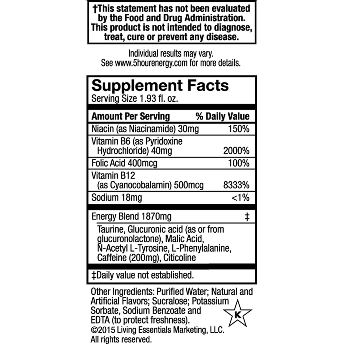 5 Hour Energy Drink 2 pk. - Image 2 of 2