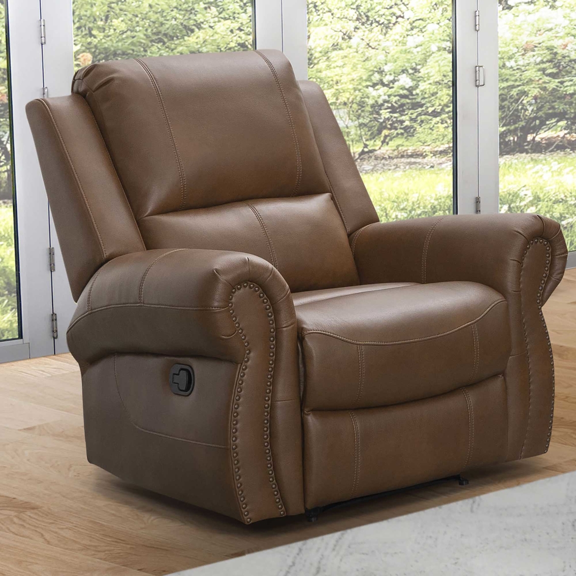 Abbyson Warren Reclining Sofa and Chair - Image 3 of 8
