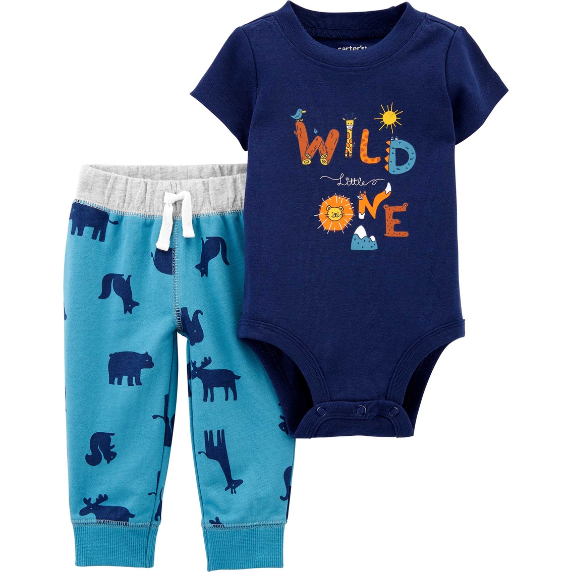 Carter's Infant Boys Wild One Bodysuit And Pants 2 Pc. Set, Baby Boy 0-24  Months, Clothing & Accessories