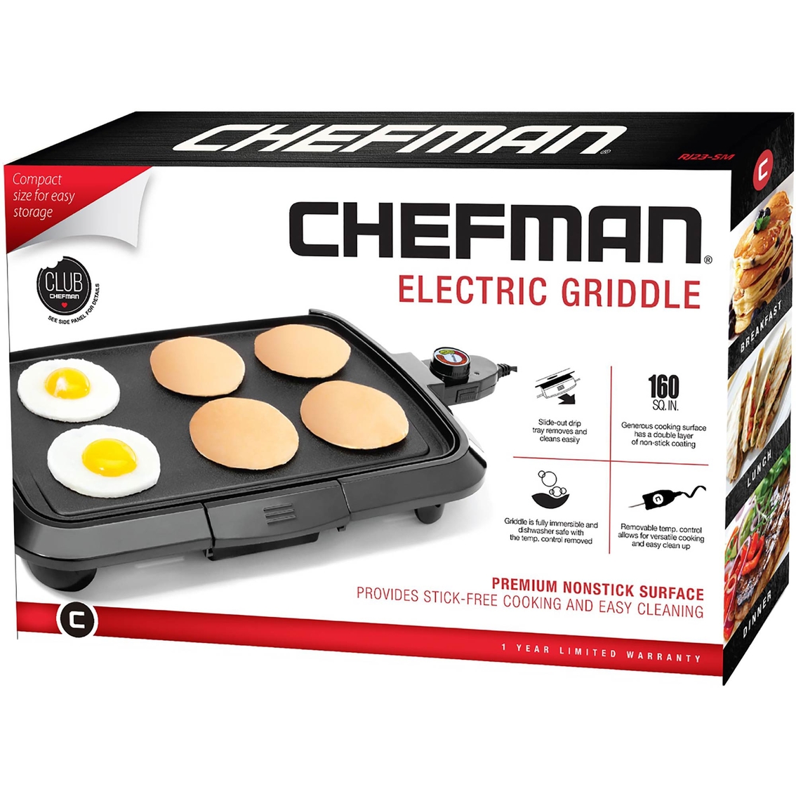 Chefman 16 In. Dishwasher Safe Electric Griddle, Indoor Grills & Griddles, Furniture & Appliances