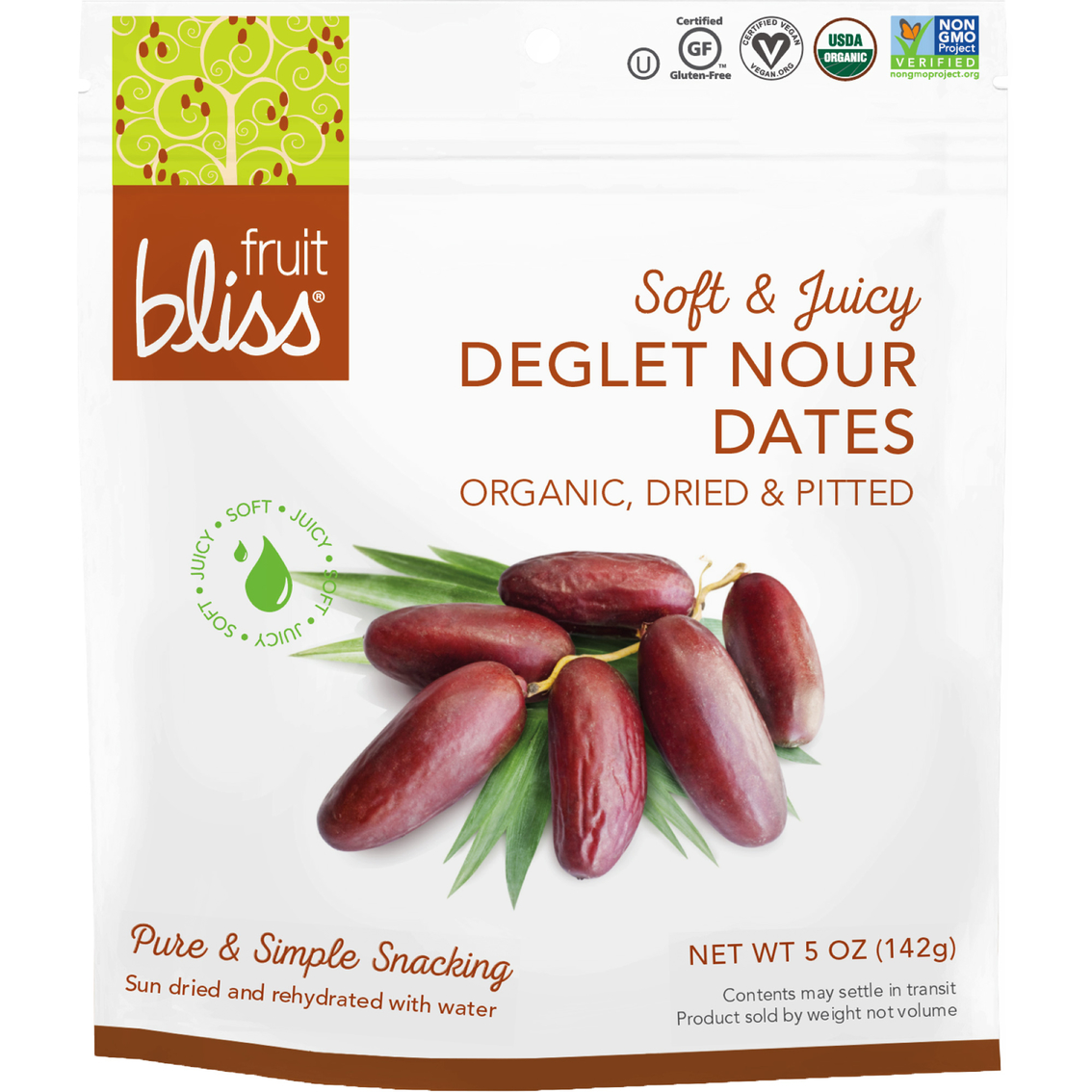 Fruit Bliss Organic Deglet Nour Dates 12 pk., 5 oz. each