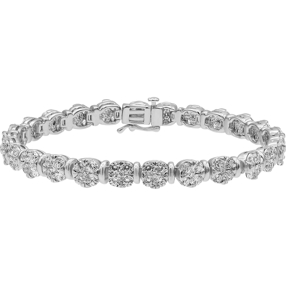 10k White Gold 7 1/2 Ctw Diamond Tennis Bracelet | Diamond Bracelets ...
