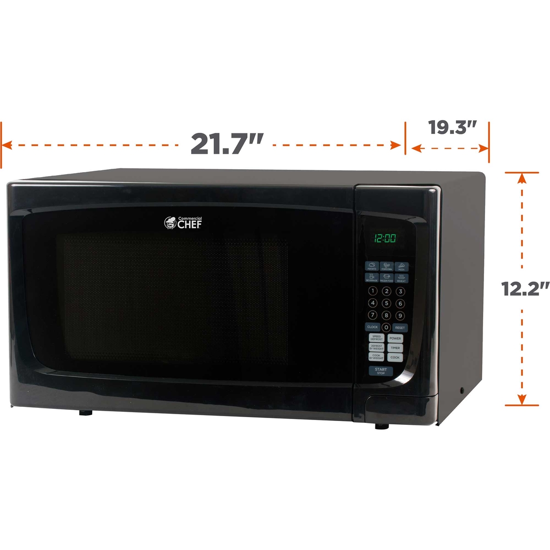 Commercial Chef 1.6 cu. ft. Counter Top Microwave - Image 3 of 7