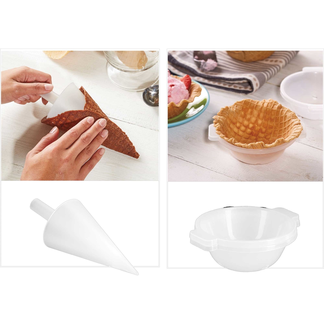 Proctor Silex Waffle Cone and Waffle Bowl Maker - White