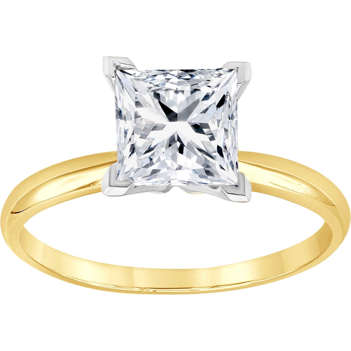 14k 1/4 Ct. Princess Cut Diamond Solitaire Ring | Solitaires 1/3 Ct And ...