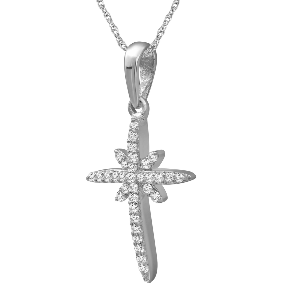 She Shines Sterling Silver 1/4 CTW Diamond Earring and Pendant Set - Image 2 of 7