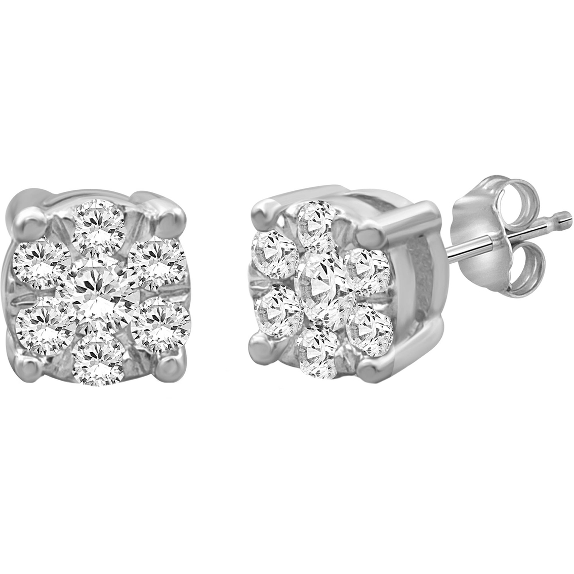 She Shines Sterling Silver 1/4 CTW Diamond Earring and Pendant Set - Image 5 of 7