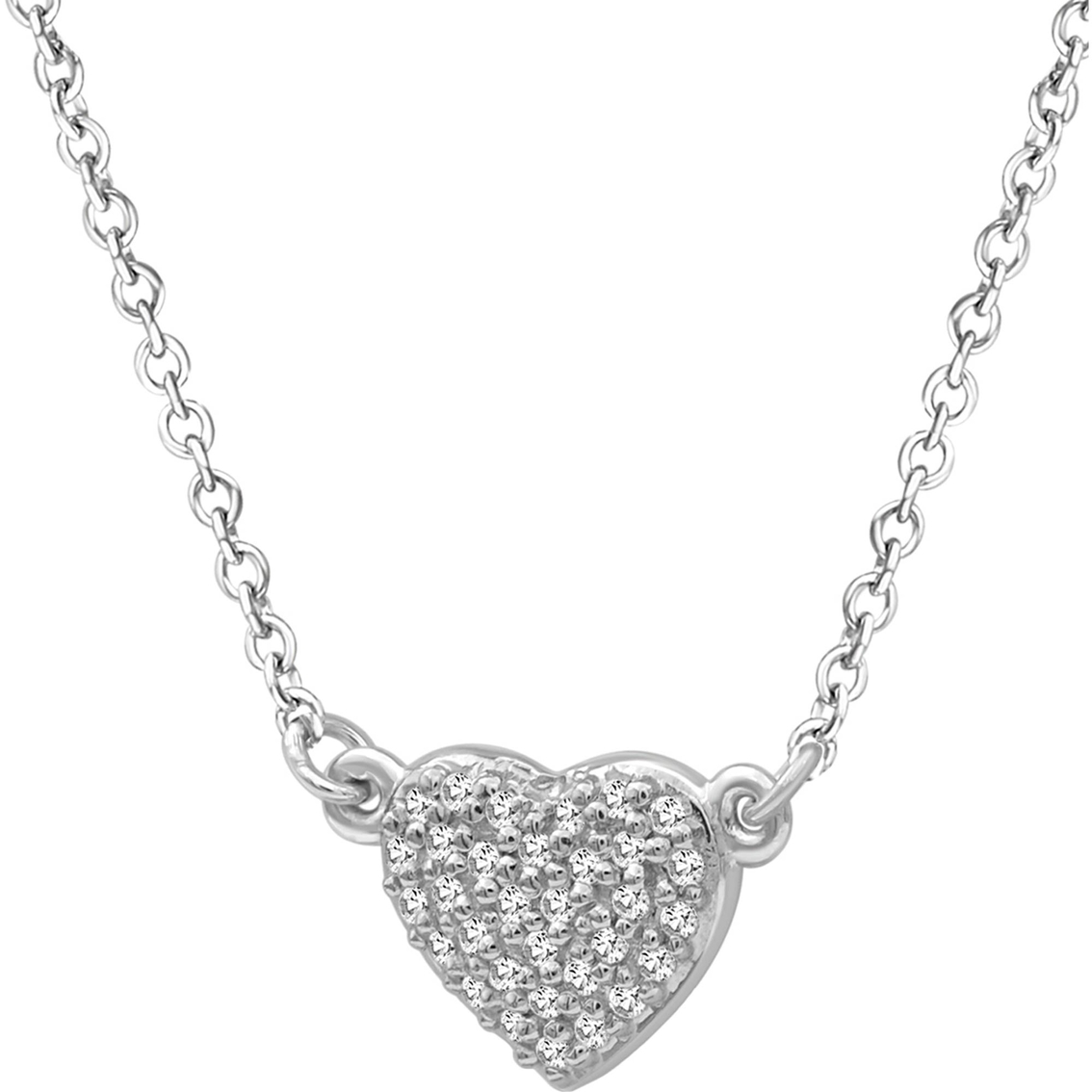 She Shines Sterling Silver 1/4 CTW Diamond Earring and Necklace Set - Image 2 of 7