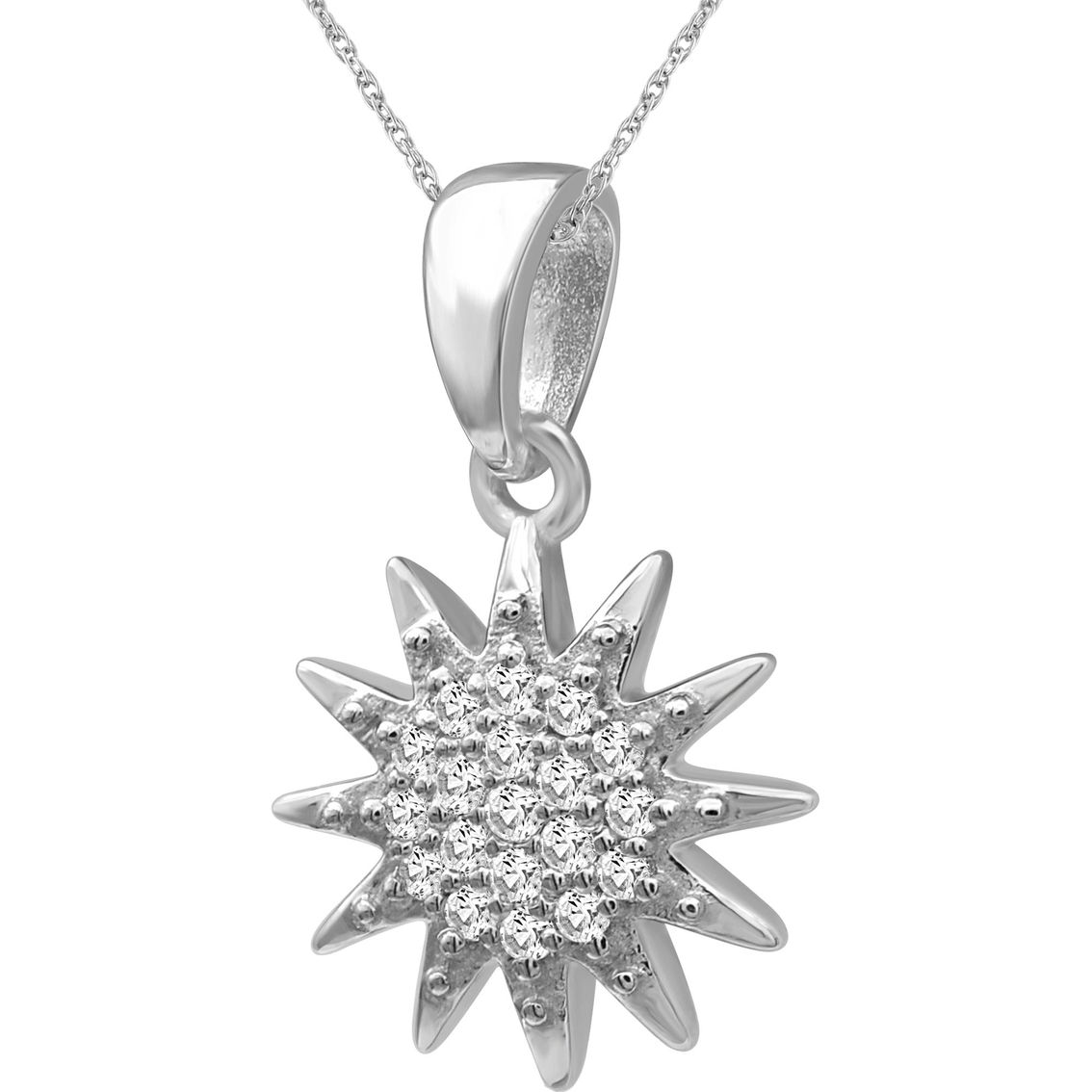 She Shines Sterling Silver 1/4 CTW Diamond Earring and Star Pendant Set - Image 2 of 7