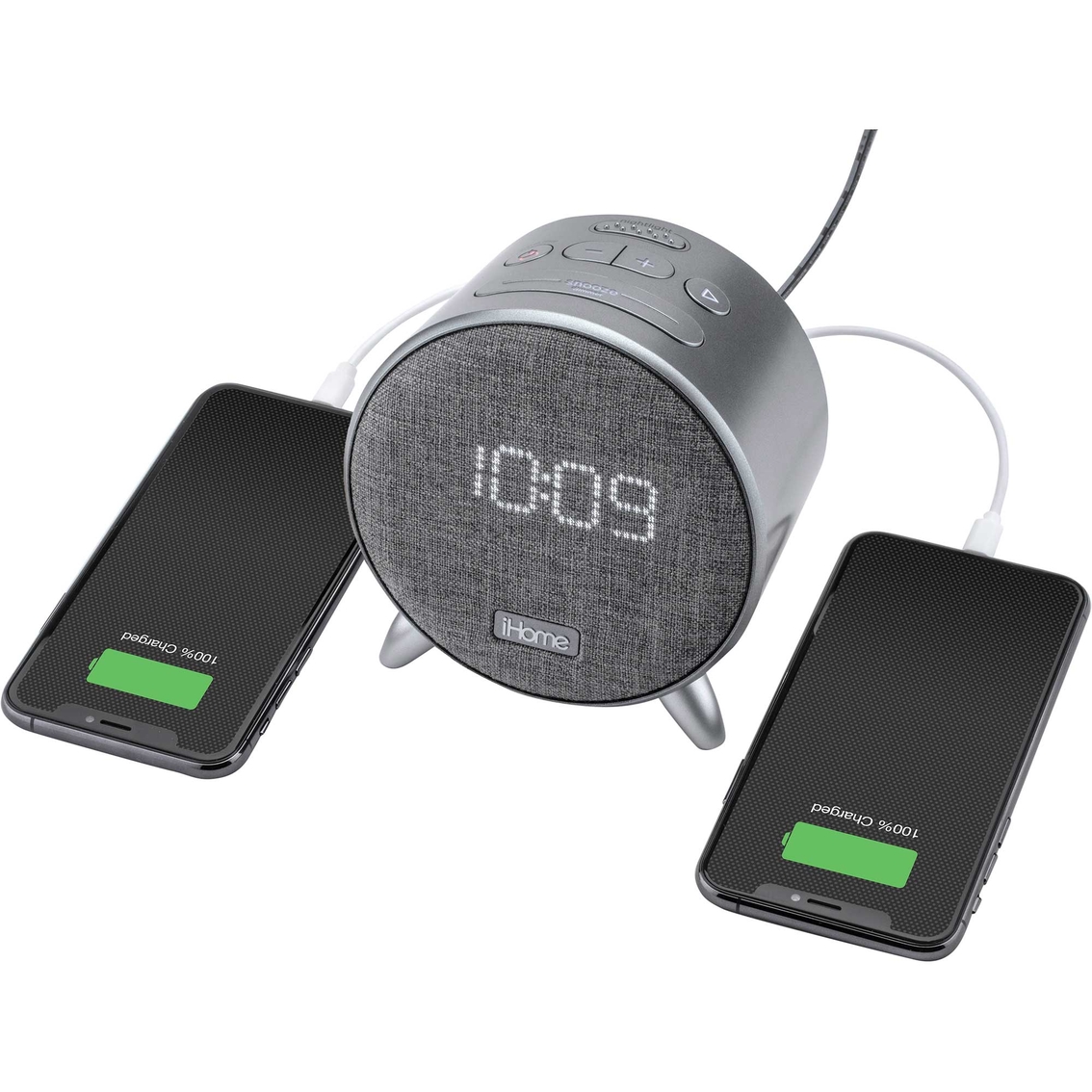 iHome PowerClock Bluetooth Alarm Clock with Dual USB Charging and Ambient Light - Image 10 of 10