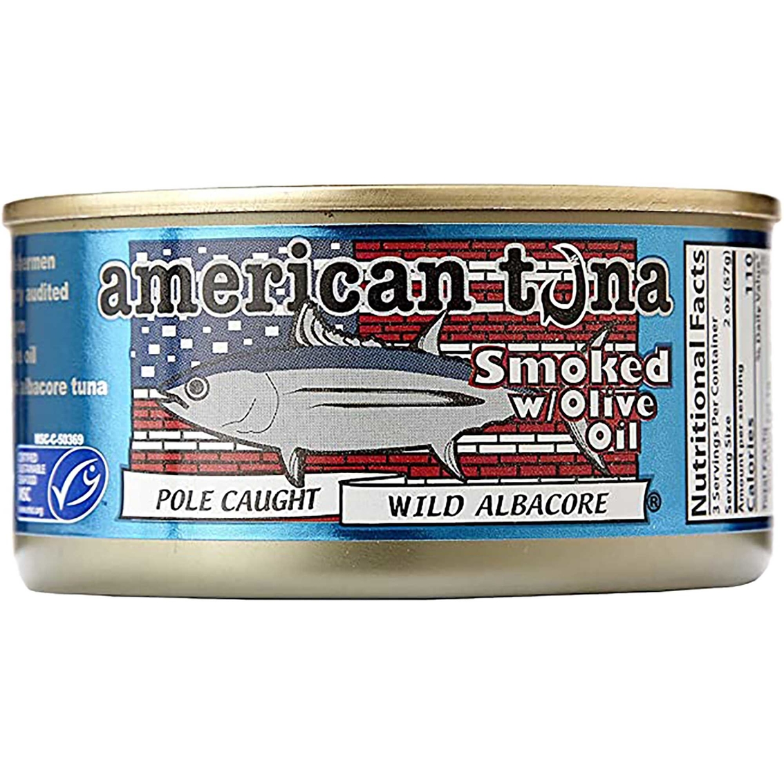 American Tuna Smoked In Olive Oil 6 Cans, 6 Oz. Each