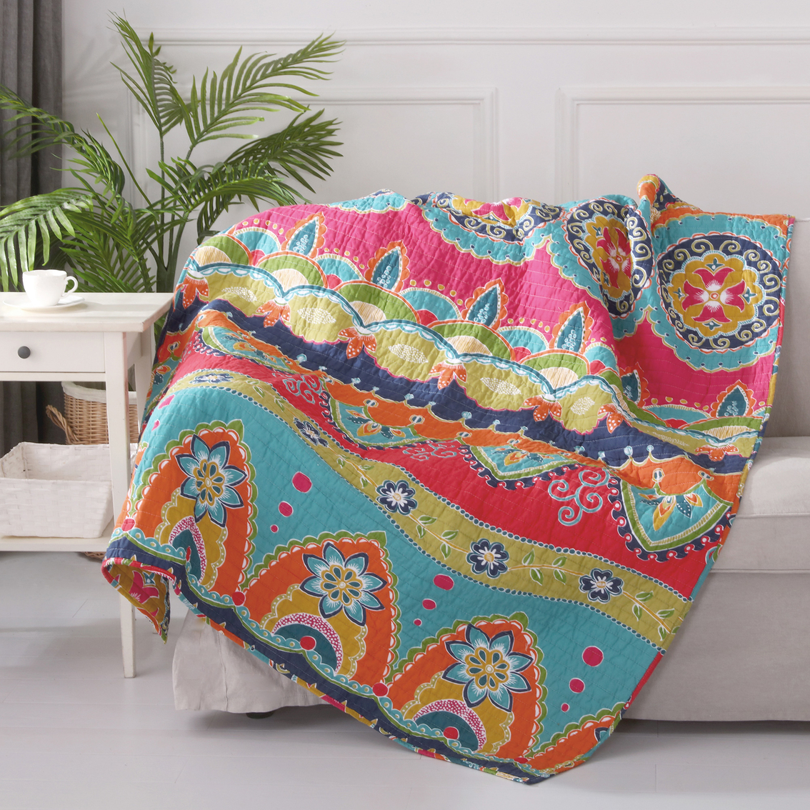 Levtex Home Amelie Quilted Throw 50 in. x 60 in. - Image 2 of 2