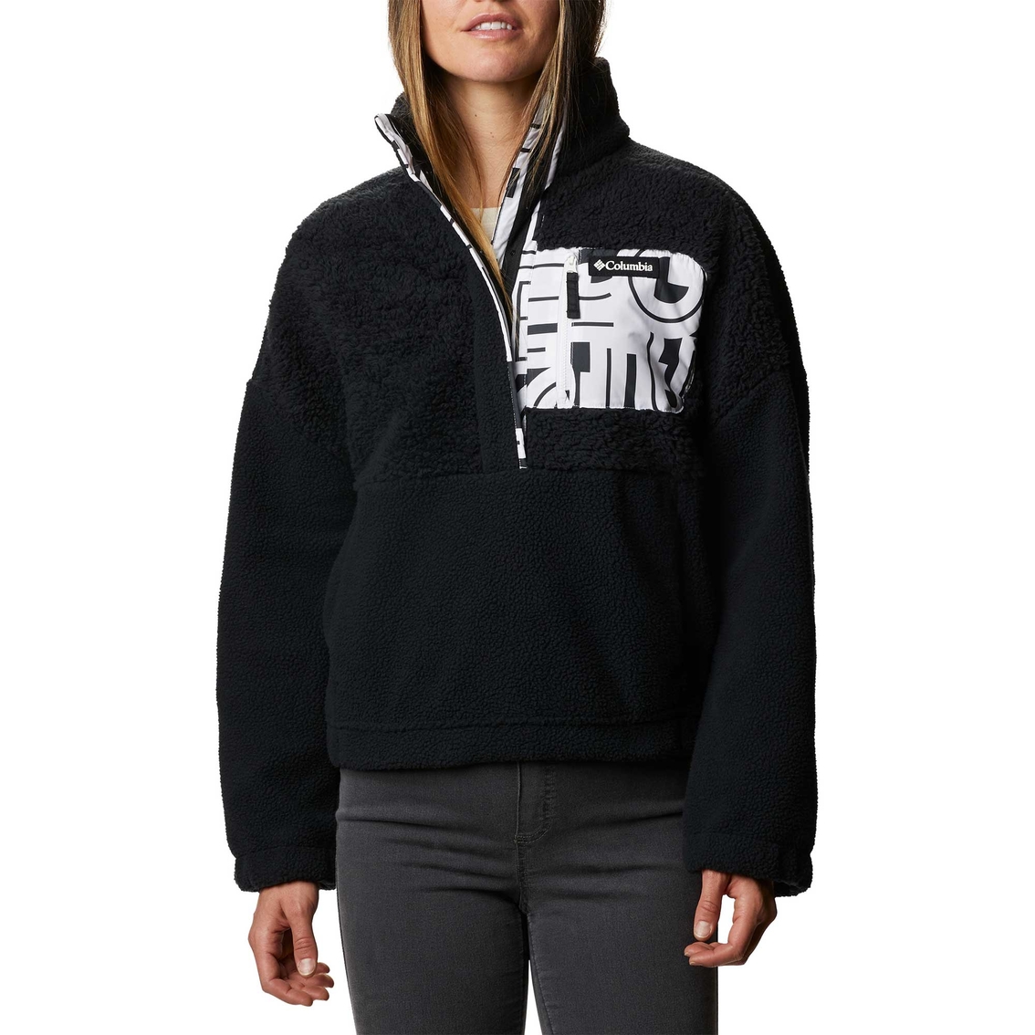 Columbia Lodge Sherpa Fz Fleece Pullover, Tops, Clothing & Accessories