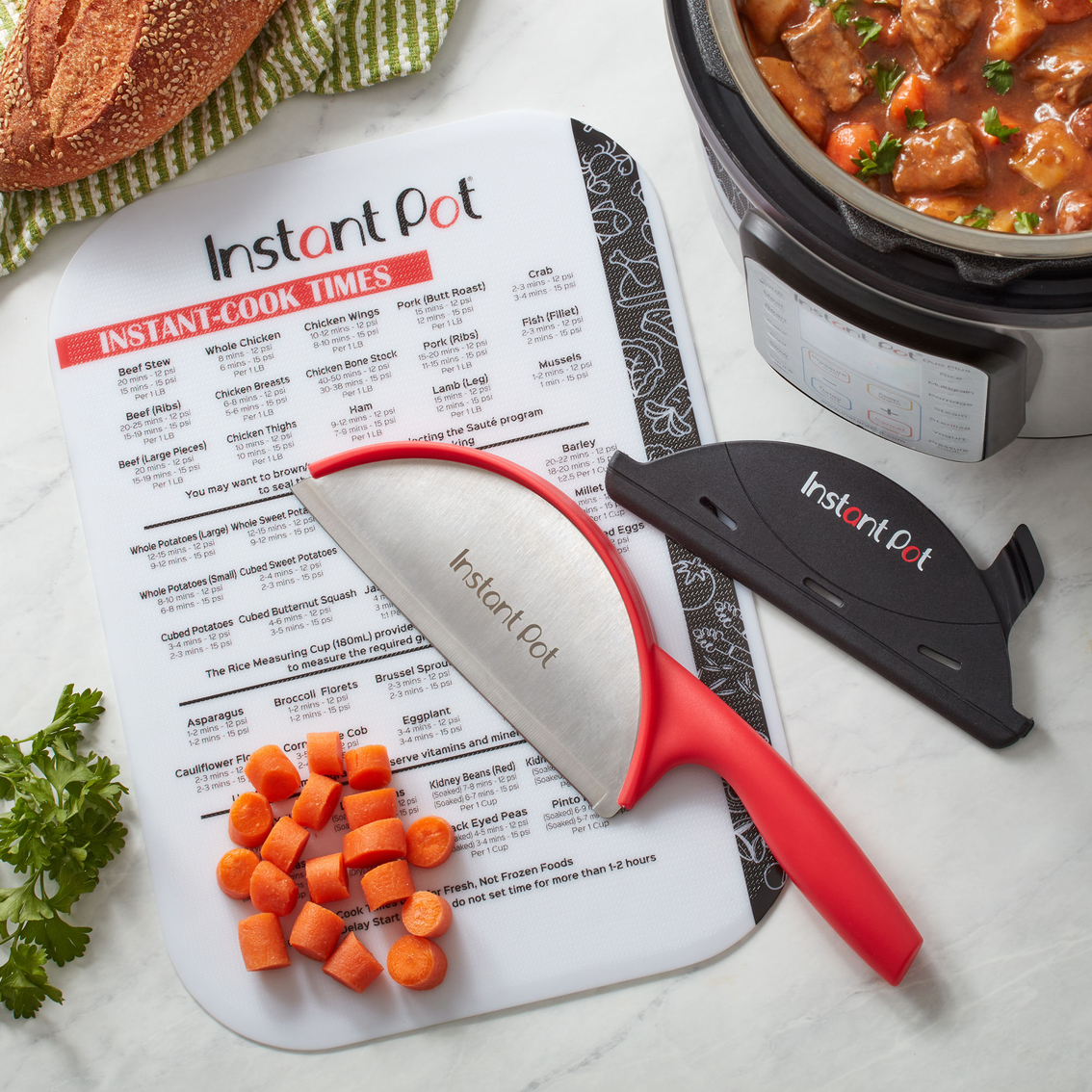 Instant Pot Chop And Scoop Knife And Cutting Mat Bundle, Cutlery, Household