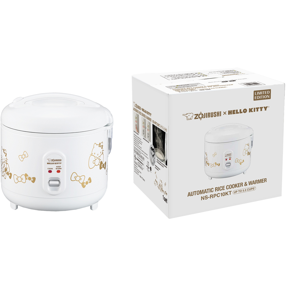 Zojirushi Automatic Cooker & Warmer Rice Cooker and Warmer, 5 Cup, Hello  Kitty