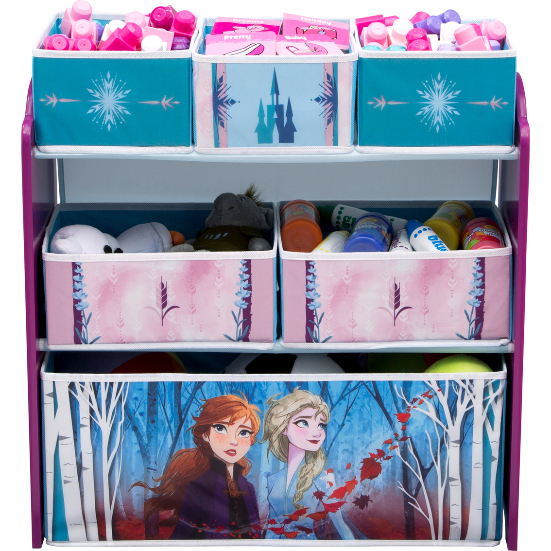 Delta Children Disney Frozen II Design and Store 6 Bin Toy Organizer - Image 2 of 9