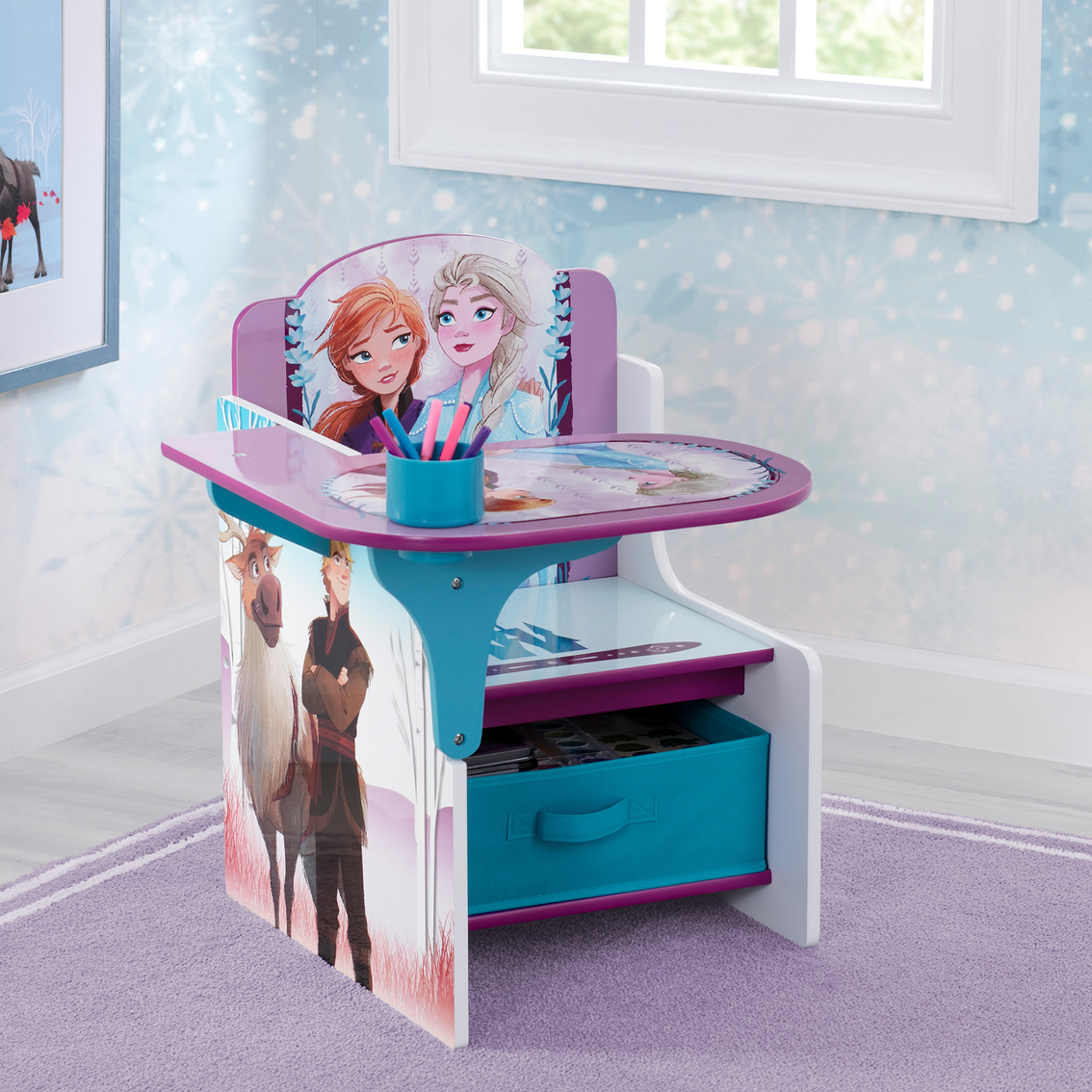 Delta Children Disney Frozen II Chair Desk with Storage Bin - Image 7 of 7