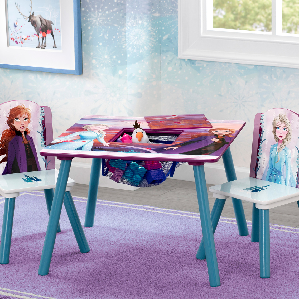 Delta Children Disney Frozen II Table and Chair Set with Storage - Image 5 of 6