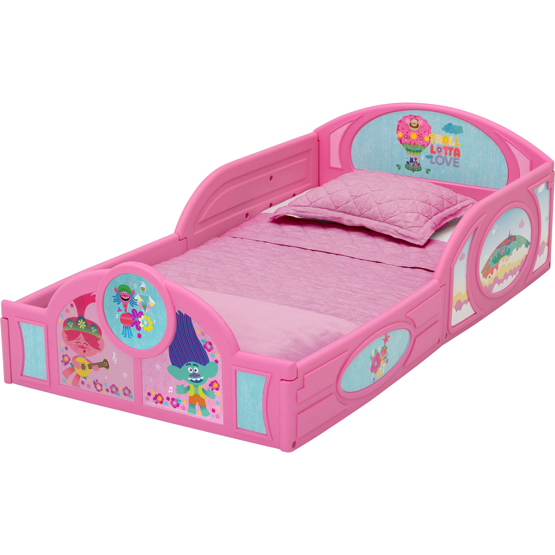 Delta Children Trolls World Tour Plastic Sleep and Play Toddler Bed - Image 7 of 9