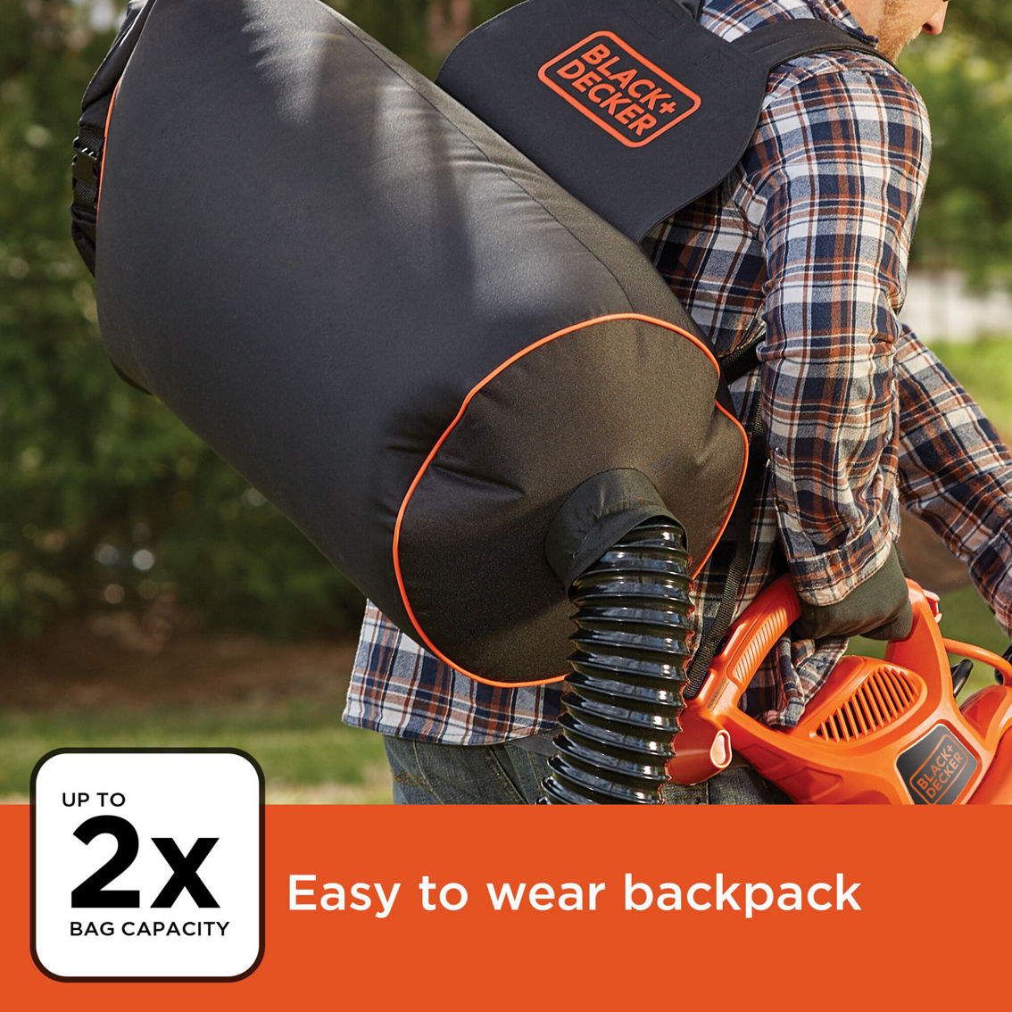 Black + Decker 3-in-1 Vacpack 12 Amp Leaf Blower, Vacuum And Mulcher, Trimmers, Edgers & Blowers, Patio, Garden & Garage