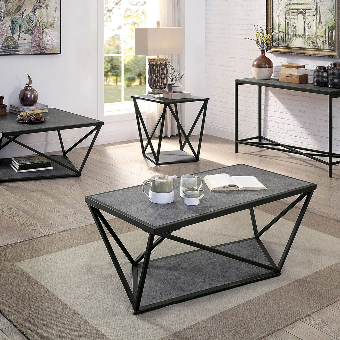 Furniture of America Ciana Rectangular Cocktail Table - Image 2 of 2